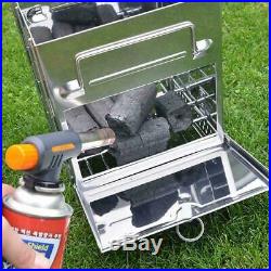 Portable Stainless Steel Outdoor Camping Survival Wood Burning Stove BBQ Pi Q4Z9