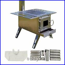 Portable Tent Wood Burning Stove 151518/88inch stainless steel cube stove