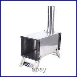 Portable Winter Hot Tent Camping Wood Stove Bushcraft Firewood Stove withChimney