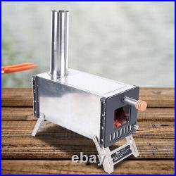 Portable Winter Hot Tent Camping Wood Stove Bushcraft Firewood Stove withChimney