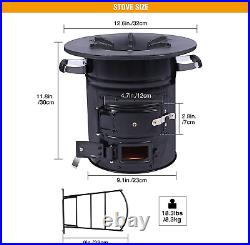 Portable Wood-Burning Camping Rocket Stove with Carrying Bag Ideal for Cooking