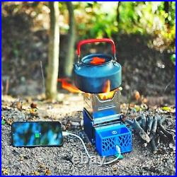 Portable Wood Burning Flame Cube Camp Stove Outdoor Folding Backpacking Stove