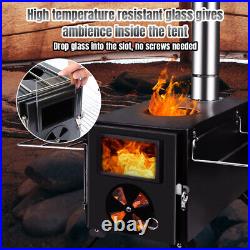 Portable Wood Burning Stove Camping Hot Tent BBQ for Outdoor with Chimney Pipes Portable Wood Burning Stove Camping Hot Tent BBQ for Outdoor with Chimney Pipes