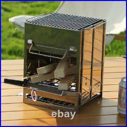 Portable Wood Burning Stove Camping Wood Stove Barbecue Grill For Outdoor BBQ