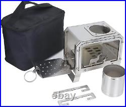 Portable Wood Burning Stove Outdoor Camping Backpacking Cooking Stainless Steel Portable Wood Burning Stove Outdoor Camping Backpacking Cooking Stainless Steel