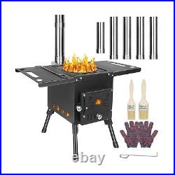 Portable Wood Burning Stove Outdoor Camping Stove Hot Tent Stove with Extende