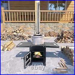 Portable Wood Burning Stove Outdoor Hiking Camping Tent Stove with Chimney Pipes Portable Wood Burning Stove Outdoor Hiking Camping Tent Stove with Chimney Pipes