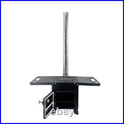 Portable Wood Burning Stove Outdoor Hiking Camping Tent Stove with Chimney Pipes Portable Wood Burning Stove Outdoor Hiking Camping Tent Stove with Chimney Pipes