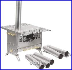 Portable Wood Burning Stove Stainless Steel Stove for Camping Hunting Portable