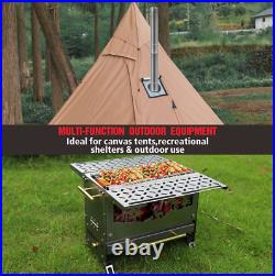 Portable Wood Burning Stove Stainless Steel Stove for Camping Hunting Portable