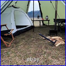 Portable Wood Burning Stove with Fire Window Sturdy Camping Stove with 5 Secti Portable Wood Burning Stove with Fire Window Sturdy Camping Stove with 5 Secti