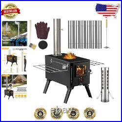 Portable Wood Burning Tent Stove with Detachable Chimney for Outdoor Adventures Portable Wood Burning Tent Stove with Detachable Chimney for Outdoor Adventures