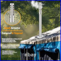 Portable Wood Burning Tent Stove with Detachable Chimney for Outdoor Adventures