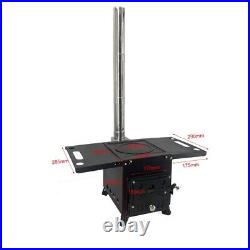 Portable Wood Camping Stove Tent Burning Stove for Outdoor Cooking with 3 Pipes