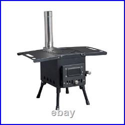Portable Wood Camping Stove with Foldable Legs 22.6x11.4x14.6