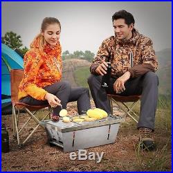 Portable Wood Stove Backpacking Stainless Steel Wood Burning Stove With Nylon