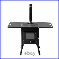 Portable Wood Stove Black Iron Panel with Chimney Camping Stove Portable Wood Stove Black Iron Panel with Chimney Camping Stove