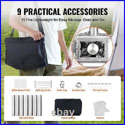 Portable Wood Stove Camping Hot Tent BBQ Stove 80 in for Outdoor with Pipes 2024 Portable Wood Stove Camping Hot Tent BBQ Stove 80 in for Outdoor with Pipes 2024