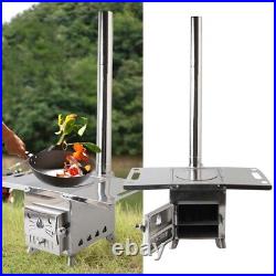 Portable Wood Stove Outdoor Camping Picnic Cook Heating Wood Burning Stove& Pipe Portable Wood Stove Outdoor Camping Picnic Cook Heating Wood Burning Stove& Pipe