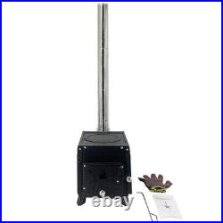 Portable Wood Stove Outdoor Camping Picnic Cook Heating Wood Burning Stove US