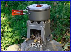Portable Wood Stove Oven Ultralight Pure Titanium Firewood Burning Outdoor Pack