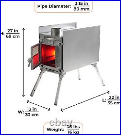 RBM OUTDOORS Camping Stoves for Tents, Shelters, Yurts. Portable Wood Burning Fo