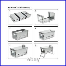 RIDGE Titanium Hot Tent Stove, Portable Folding Tent Wood Burning Stove with