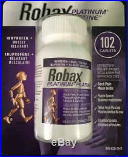 ROBAX Platinum Muscle & Back Pain Relief 102 Caplet New -Canadian- Free Shipping