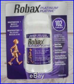 ROBAX Platinum Muscle and Back Pain Relief 102 Caplet Fast Shipping
