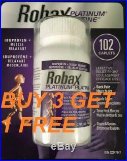 ROBAX Platinum Muscle and Back Pain Relief 102 Caplets SEALED-Free Shipping USA