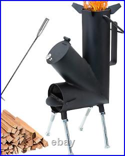 ROCKET STOVE Is the Perfect Wood Stove. A Portable Wood-Burning Camping Stove wi