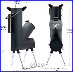 ROCKET STOVE Is the Perfect Wood Stove. A Portable Wood-Burning Camping Stove wi