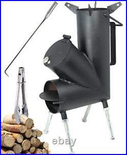 ROCKET STOVE is the perfect wood stove. A portable wood-burning camping stove