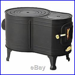 Really Works watch-type wood-burning stove with a black heat-resistant wi. P/O