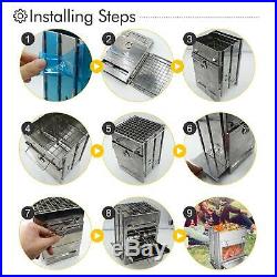 Riorand Camping Stove Foldable Backpacking Portable Mini Wood Burning For