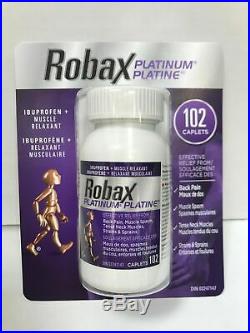 Robax Platinum Ibuprofen + Muscle Relaxant Pain Relief 102 caplets Exp SEP 2022