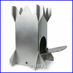 Rocket King Stainless Steel Wood Burning Camping Stove MADE IN USA