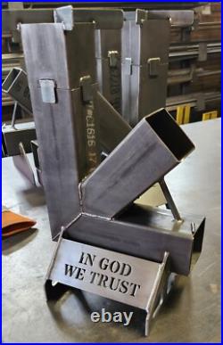 Rocket Stove In God We Trust, Portable, Wood Burning