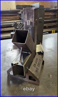 Rocket Stove In God We Trust, Portable, Wood Burning
