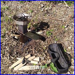 Rocket Stove Patrol, Camp Rocket Stove Wood Burning Portable Stove With Travel Cas