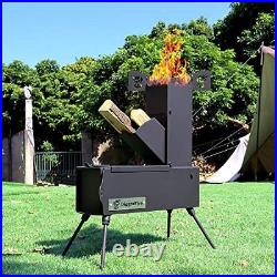 Rocket Stove Portable Folding Wood Burning Camping Stove for Outdoor Cooking