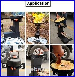 Rocket Stove Portable Folding Wood Burning Camping Stove for Outdoor Cooking