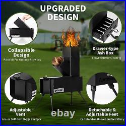 Rocket Stove Rocket Stove Wood Burning Portable with Free Carrying Bag and