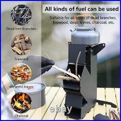 Rocket Stove Rocket Stove for Cooking Portable Wood Mini Burning Stove, Fire Cam