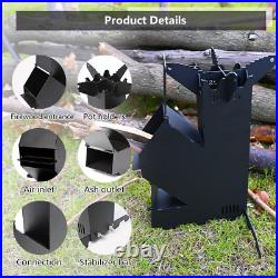 Rocket Stove Rocket Stove for Cooking Portable Wood Mini Burning Stove, Fire Cam