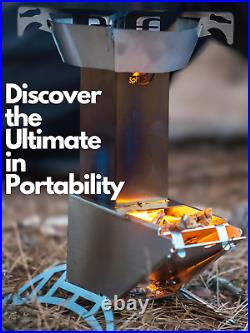 Rocket Stove Spartan Light Rocket Stove Wood Burning Portable Stove WithTravel C