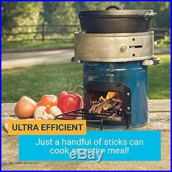 Rocket Stove Versa PORTABLE WOOD BURNING And Charcoal CAMP FOR OUTDOOR EcoZoom