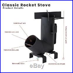 Rocket Stove a Portable Wood Burning Stove, Survival, Heater, Camping, Fishing