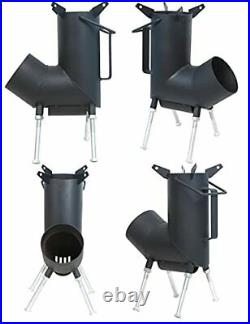 Rocket stove with handle, A portable wood burning camping stove with a Large