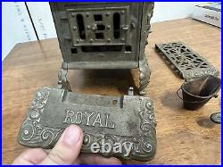 Royal Cast Iron Salesman Sample Wood Burning Stove Kenton Brand Antique Toy